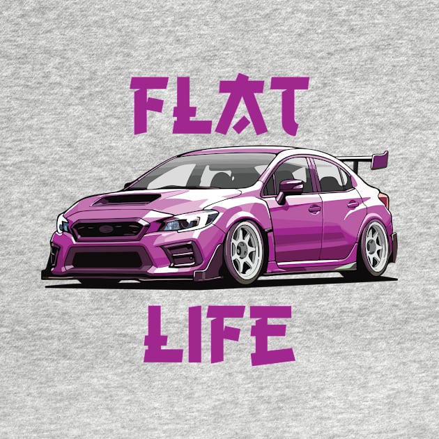 Subaru STI Car Art - Impreza WRX Modified Pink JDM Drift Car by JDM-Rey